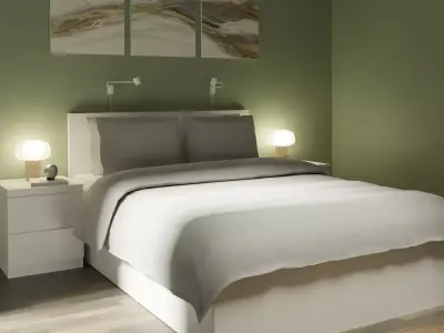 Bed IKEA MALM 3D model