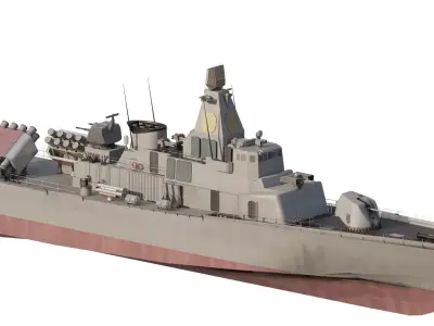 US NAVY GUIDED MISSILE PATROL BOAT 3D model