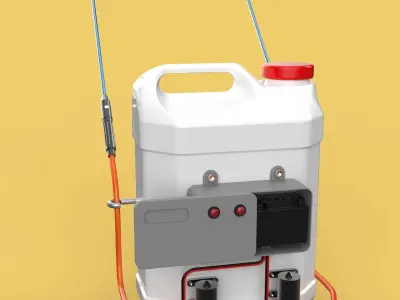 DIY ELECTRIC SPRAYER KNAPSACK JERRYCAN TANK PUMP BATTERY POWERED 3D model