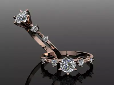 Solitaire Ring  Free 3D print model get