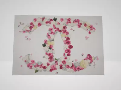  Floral and Botanical Framed Canvas Wall Art Low-poly 3D model