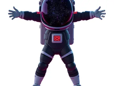 Galactic Explorer Astronaut model pack Low-poly 3D model