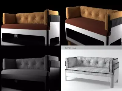 Koja sofa low 3D model