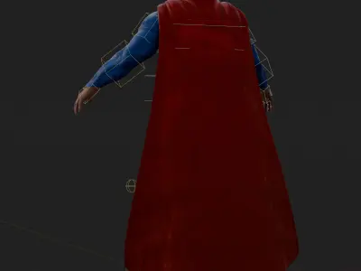 Superman 3D Model Fully Rigged PBR Character Low-poly 3D model