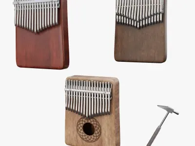 Kalimba set 3D model