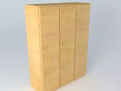 Wardrobe Cupboard DOORS HSU3D 22 17 BRW Milano Oak 3D model