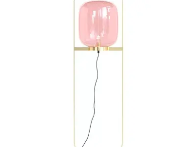 Kare Floor Lamp Jupiter Pink-Brass 3D model