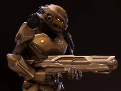 Depredador Predator Low-poly 3D model