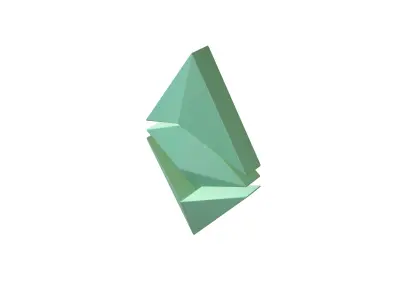Ethereum Classic v2 004 Low-poly 3D model