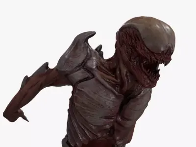 Mutant 2 Humanoid Monster Low-poly 3D model