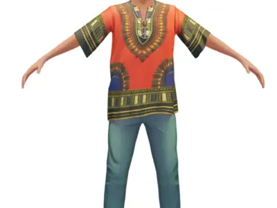 Cartoon Low Poly Style Avatar 021 3D Model Low-poly 3D model