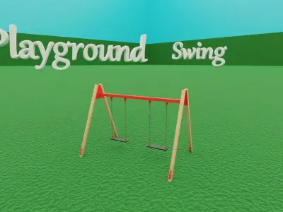 Outdoor Playground - Swing 3D model