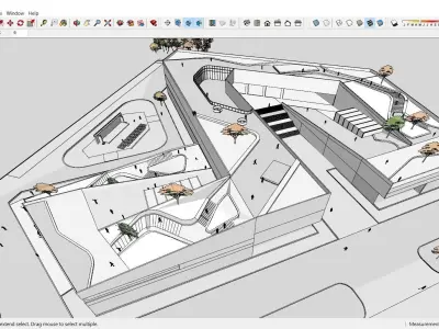 Sketchup Cultral Center H1 3D model