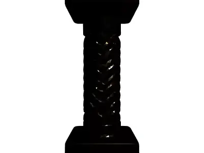 Golden Ornate Pillar Architectural Element Low-poly 3D model