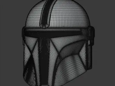 Mandalorian Beskar Helmet - High-poly 3D model
