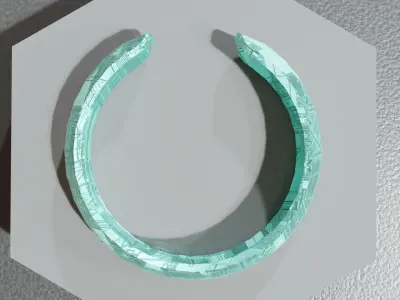 Low Poly Sci-Fi Bracelet Padme Low-poly 3D model