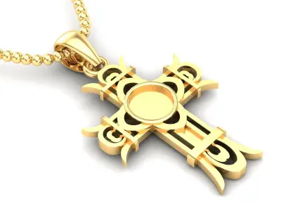 Light Gold Cross New Design  CP 21 3D print model