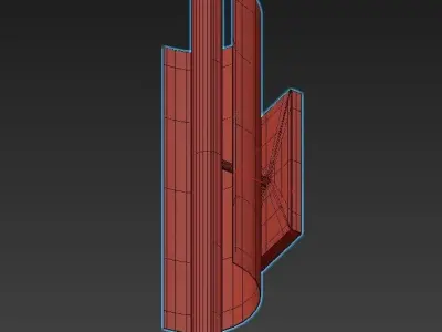 BATHROOM pipe with handle 3D model