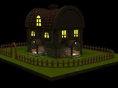 cartoon House  3D model