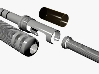 Plug Jack 14 633 Stereo 3D model
