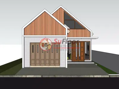 House 8x20m code 598 - Sketchup 3D model 3D model 3D model