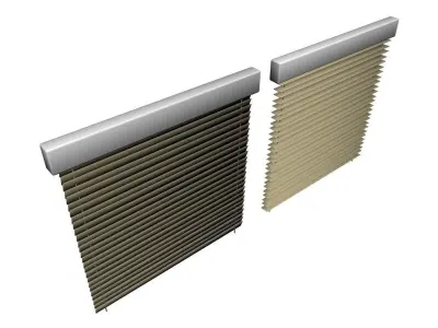 Window blind model open and close Low-poly 3D model