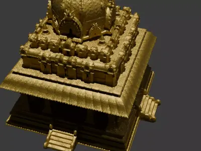 Indian Temple - High Detail 3D Model Low-poly 3D model
