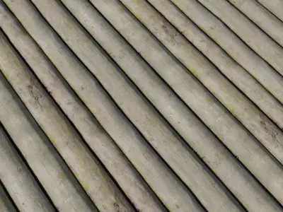 Round Log Pole Siding PBR Texture 4K  Texture