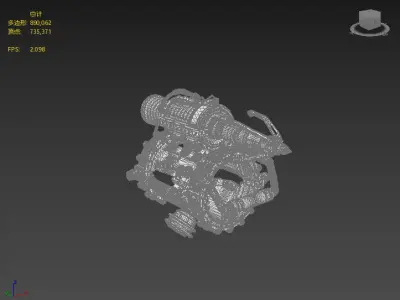 Next generation stylized harpoon gloves Low-poly 3D model