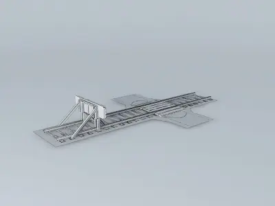 Eco Rail USA Walkover Buffer Old Steam Days Free 3D model