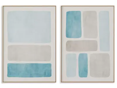 Abstract Painting Frame set 3D model 546