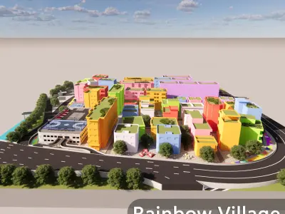 Rainbow Village Landscape Design Model from Shenzhen Yantian 3D model