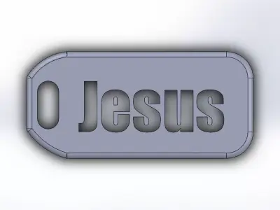Jesus Keychain 3D print model