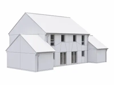 Neighborhood Houses P09 Low-poly 3D model