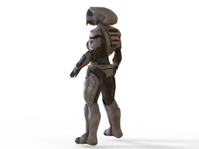 Robot K78 Low-poly 3D model