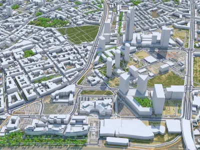 Bratislava Downtown Slovakia Low-poly 3D model