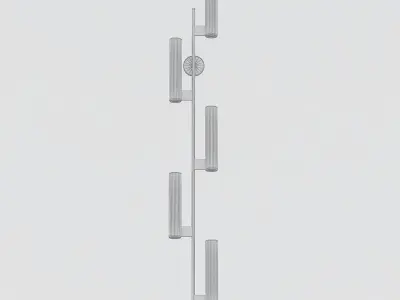 PASTIS 5 four - light wall sconce in brass and glass 3D model