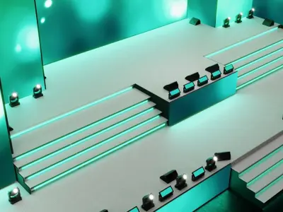 Concert and Meeting Stage Design 3D model