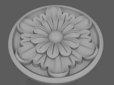 rosette flower 3D model 17