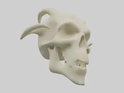 Demon Skull v1 001 Low-poly 3D model