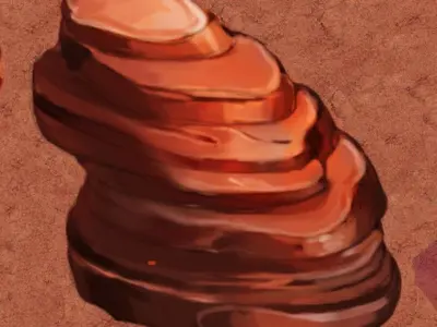 Desert - Mountain - Wind Stone 02 3D model