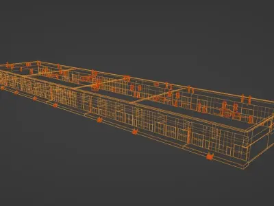 3D Building low poly Low-poly 3D model