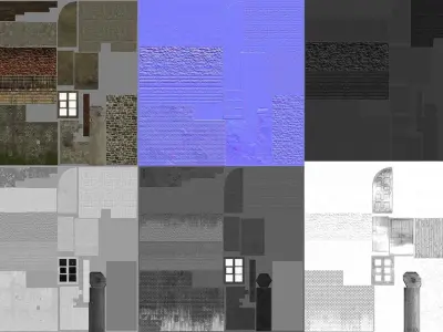 Storehouse medieval houses - medieval houses Low-poly 3D model