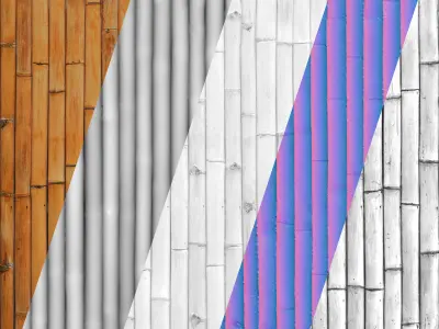 Ultra realistic Bamboo Fence 3D model