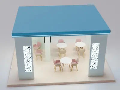 Exhibition Stall or Booth Design for advertisement 3d model 3D model