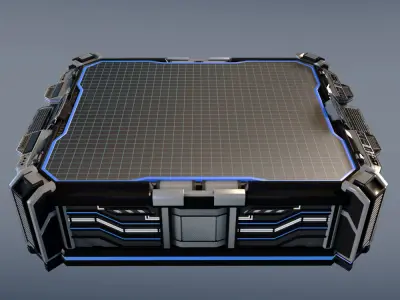 Sci-fi space hologram table 3D model