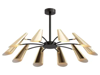 artesia modern chandelier - gold 3D model