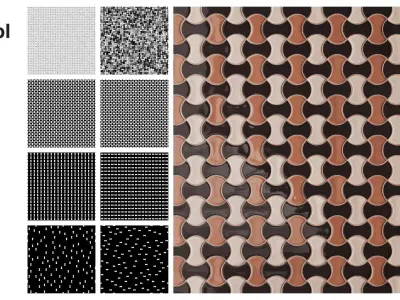 Hourglass Tiles in Straight Set Layout Texture