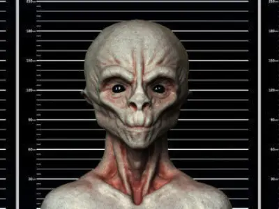 Grey Alien Bust 3D Model 3D model