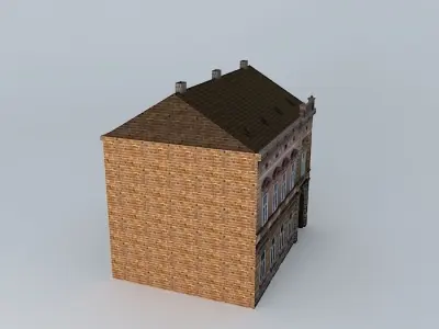 19th Century House Low-poly 3D model